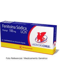 Fenitoína Sódica 100mg - 30 Comprimidos de Liberación Rápida