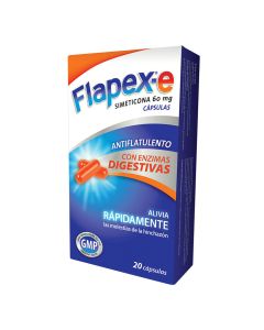 Flapex-E - 60mg Simeticona - 20 Cápsulas
