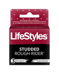 Lifestyles Rough-Rider Studded 3 Preservativos