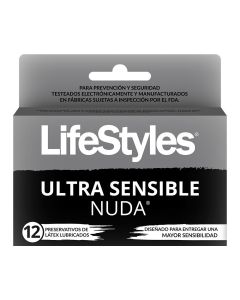 Lifestyles Ultra-Sensible Nuda 12 Preservativos