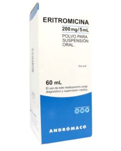 Eritromicina 200mg/5ml - 60ml Polvo para Suspensión Oral