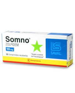 Somno - 10mg Zolpidem - 30 Comprimidos Recubiertos