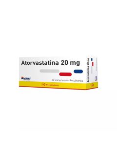 Atorvastatina 20mg - 30 Comprimidos Recubiertos