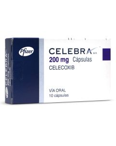 Celebra - 200mg Celecoxib - 10 Cápsulas