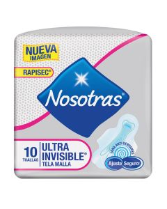 Nosotras - 10 Unidades Toallas Higiénicas Ultra Delgada Flujo Regular