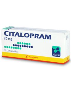 Citalopram 20mg - 30 Comprimidos Recubiertos