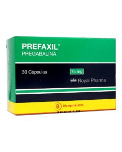 Prefaxil - 75mg Pregabalina - 30 Cápsulas