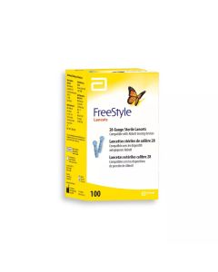 FreeStyle Lancets - Caja de 100 Unidades Lancetas para Medición de Glucosa Calibre 28