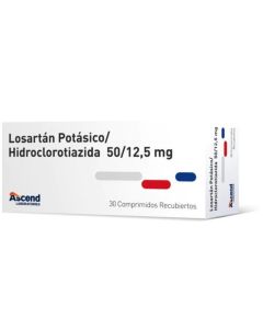 Losartan Potásico + Hidroclorotiazida - 30 Comprimidos