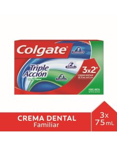 Colgate Triple Acción - Pack de 3 x 75ml Pasta Dental