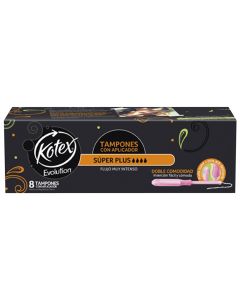 Kotex Súper Plus - 8 Unidades Tampones Flujo Muy Intenso
