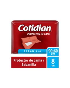 Cotidian - 8 unidades de 90cm x 60cm Sabanilla Protector de Cama
