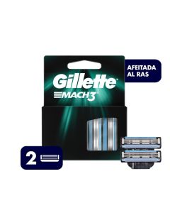 Gillette Mach3 - 2 Unidades Repuesto Máquina de Afeitar