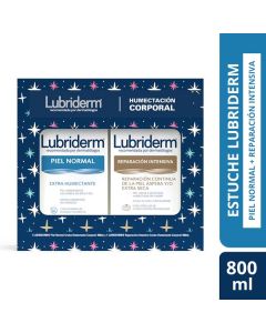 Lubriderm - Pack Crema Piel Normal Extra Humectante 400ml + Crema Reparación Intensiva 400ml