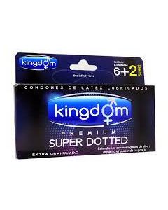 Kingdom Super Dotted - 6 Unidades + 2 Gratis Preservativos