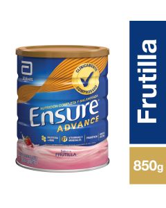 Ensure Advance Frutilla - 850gr Alimento Polvo para Régimenes Especiales de Uso Médico