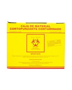 Caja Cortopunzante  - 1 Unidad Caja de Material Cortopunzante Contaminado