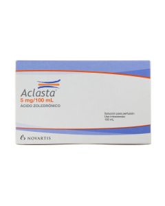 Aclasta - 5mg/100ml Ácido Zoledrónico - 1 Vial 100ml Solución para Perfusión Uso Intravenoso