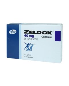 Zeldox - 40mg Ziprasidona - 30 Cápsulas