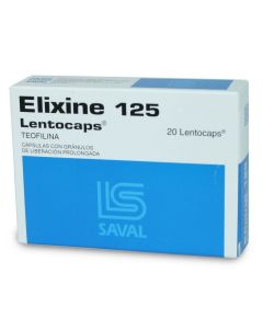Elixine - 125mg Teofilina - 20 Cápsulas con Gránulos de Liberación Prolongada