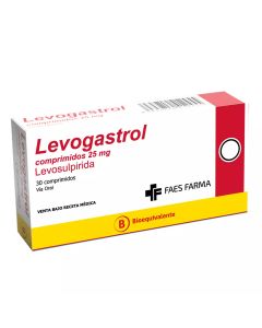 Levogastrol - 25mg Levosulpirida - 30 Comprimidos
