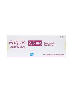 Eliquis - 2,5mg Apixaban - 60 Comprimidos Recubiertos