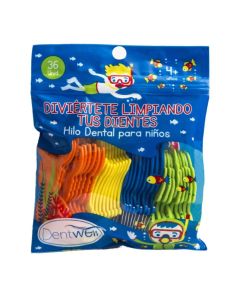 Dentwell - 36 Unidades de Hilo Dental para Niños