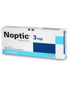 Noptic - 3mg Eszopiclona - 30 Comprimidos Recubiertos