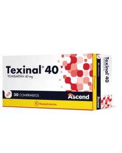 Texinal 40 - 40mg Telmisartán - 30 Comprimidos
