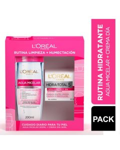 L'Oreal Paris - Estuche Agua Micelar 200ml + Crema Humectante Día 50ml
