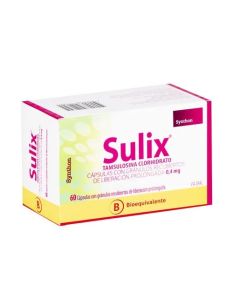 Sulix - 0,4mg Tamsulosina - 60 Cápsulas con Gránulos Recubiertos de Liberación Prolongada