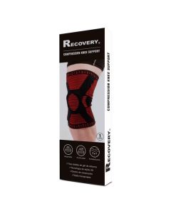 Recovery - 1 Rodillera de Compresión talla L color Rojo