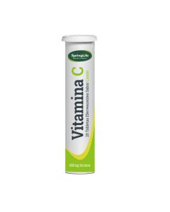 SpringLife - 1000mg Vitamina C - 20 Tabletas Efervescentes sabor Limón