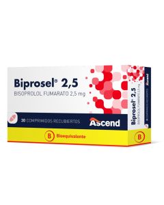 Biprosel 2,5 - 2,5mg Bisoprolol - 30 Comprimidos Recubiertos