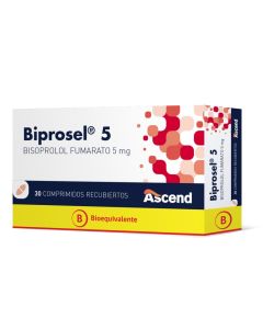 Biprosel 5 - 5mg Bisoprolol - 30 Comprimidos Recubiertos