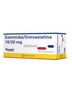 Ascend - 10mg Ezetimiba/20mg Simvastatina - 28 Comprimidos