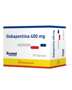 Ascend - 400mg Gabapentina - 30 Cápsulas