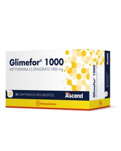 Glimefor 1000 - 1000mg Metformina - 30 Comprimidos Recubiertos