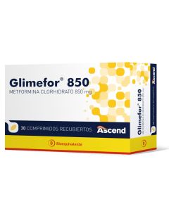 Glimefor 850 - 850mg Metformina - 30 Comprimidos Recubiertos