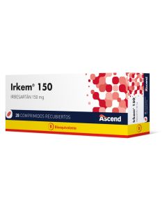 Irkem 150 - 150mg Irbesartán - 28 Comprimidos Recubiertos