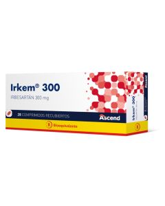 Irkem 300 - 300mg Irbesartán - 28 Comprimidos Recubiertos