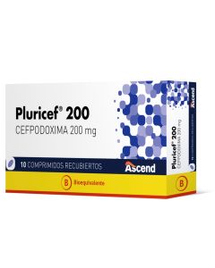 Pluricef 200 - 200mg Cefpodoxima - 10 Comprimidos Recubiertos