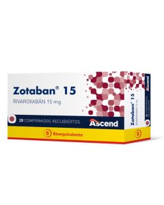 Zotaban - 15mg Rivaroxabán - 28 Comprimidos Recubiertos