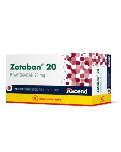 Zotaban - 20mg Rivaroxabán - 28 Comprimidos Recubiertos