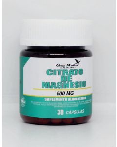 Green Medical - 500mg Citrato de Magnesio - 30 Cápsulas