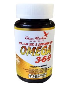 Green Medical - 1000mg Omega 3 6 9 - 60 Cápsulas Blandas