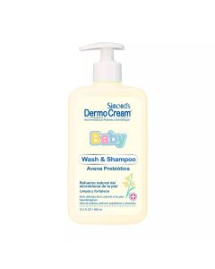DermoCream Baby - 400ml Jabón Baño y Shampoo Avena Prebiótica
