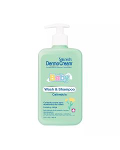 DermoCream Baby - 400ml Jabón Baño y Shampoo Caléndula