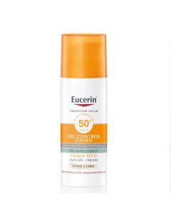 Eucerin Oil Control Tinted 50ml Protector Solar FPS50+ Sun Gel Tono Claro
