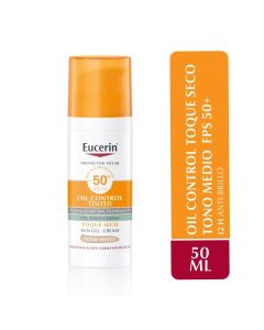 Eucerin Oil Control Tinted 50ml Protector Solar FPS50+ Sun Gel Tono Medio